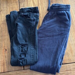 H & M Skinny Ankle Jeans size 29 Sweatpants size XS